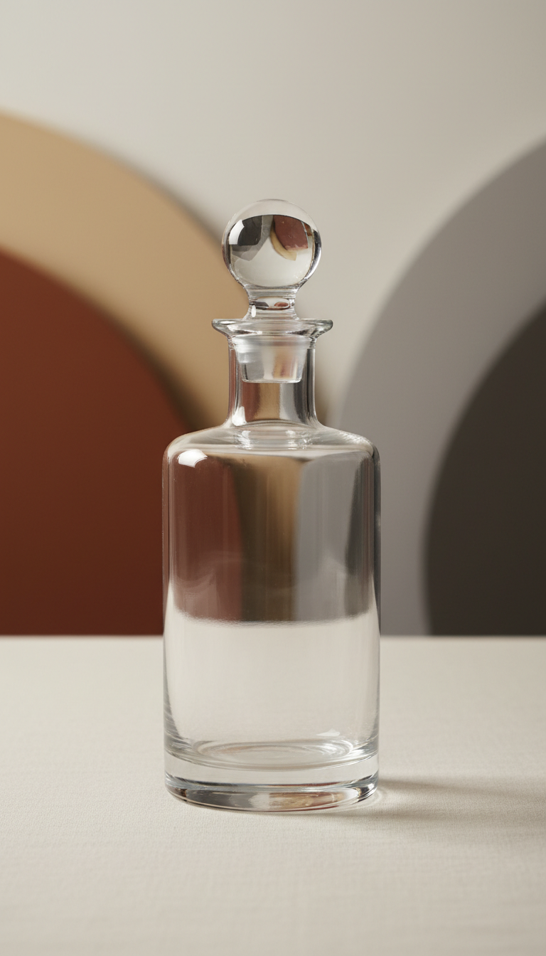 Cocktail mixing glass with etched design
