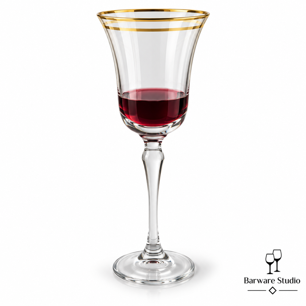 Mikasa Gold Rim Wine Glasses – 230 ml | Set of 6