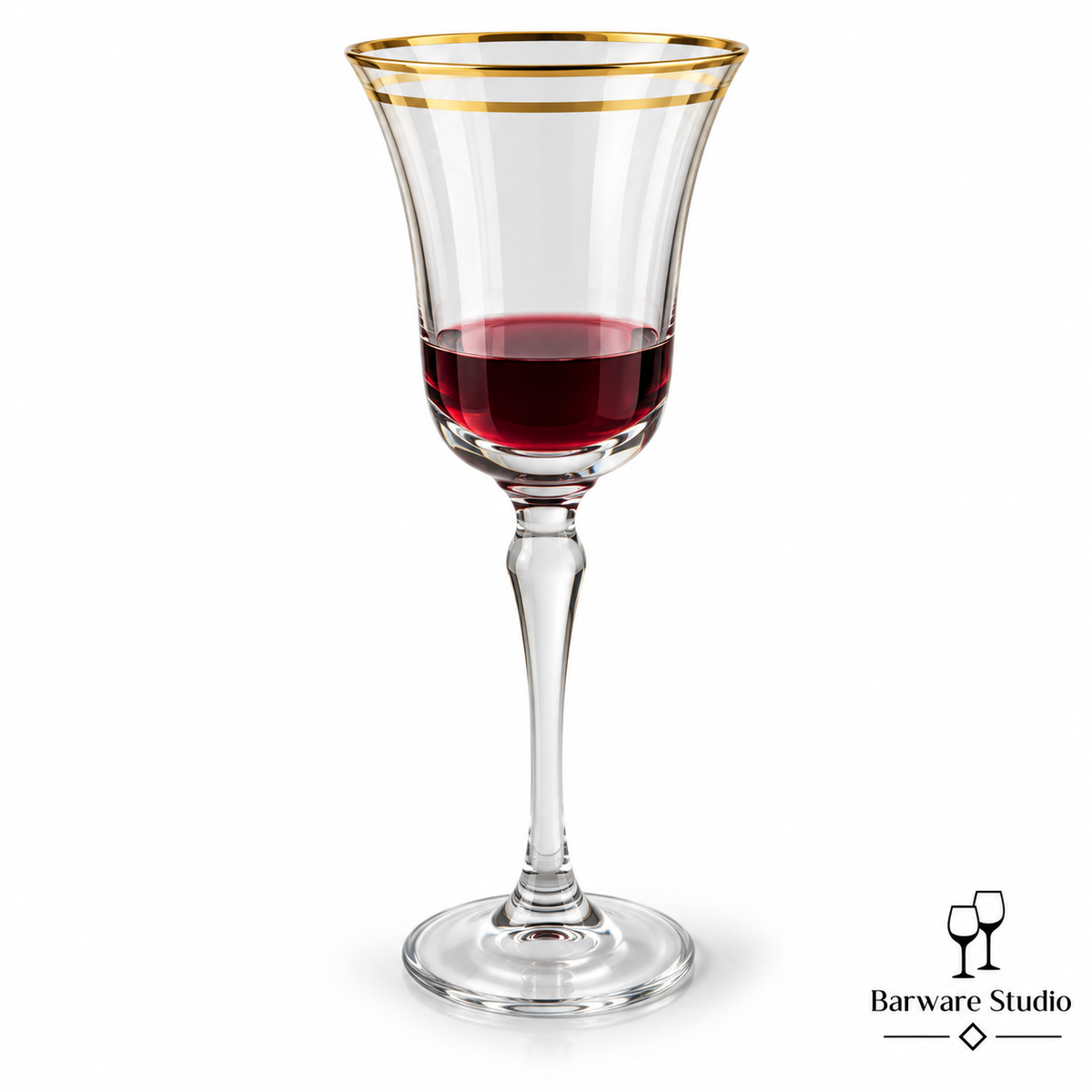 Mikasa Gold Rim Wine Glasses – 230 ml | Set of 6