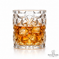 Floral Cut Crystal Whiskey Glass – 340 ml | Set of 6