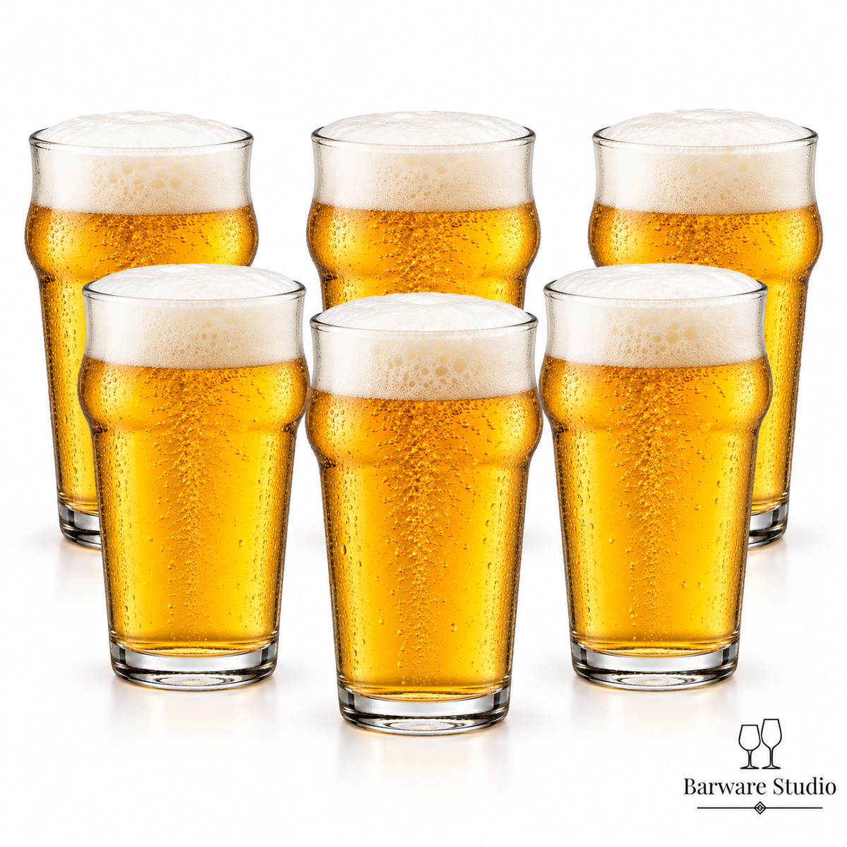 Classic Pint Beer Glass – 540 ml | Set of 6