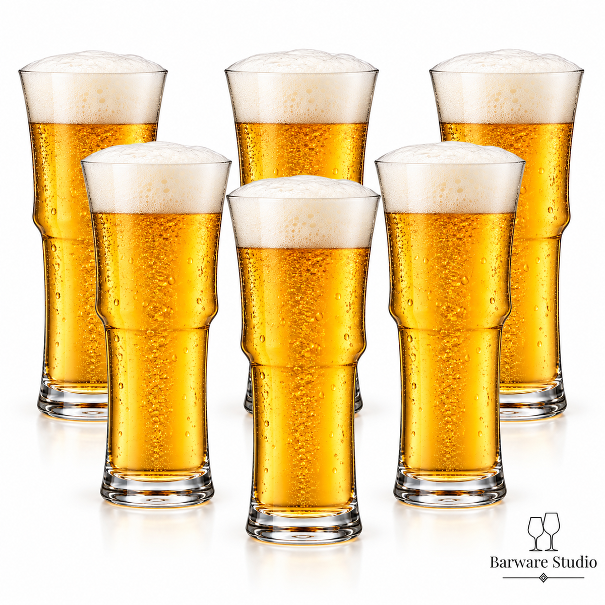 Tall Pilsner Beer Glass – 540 ml | Set of 6
