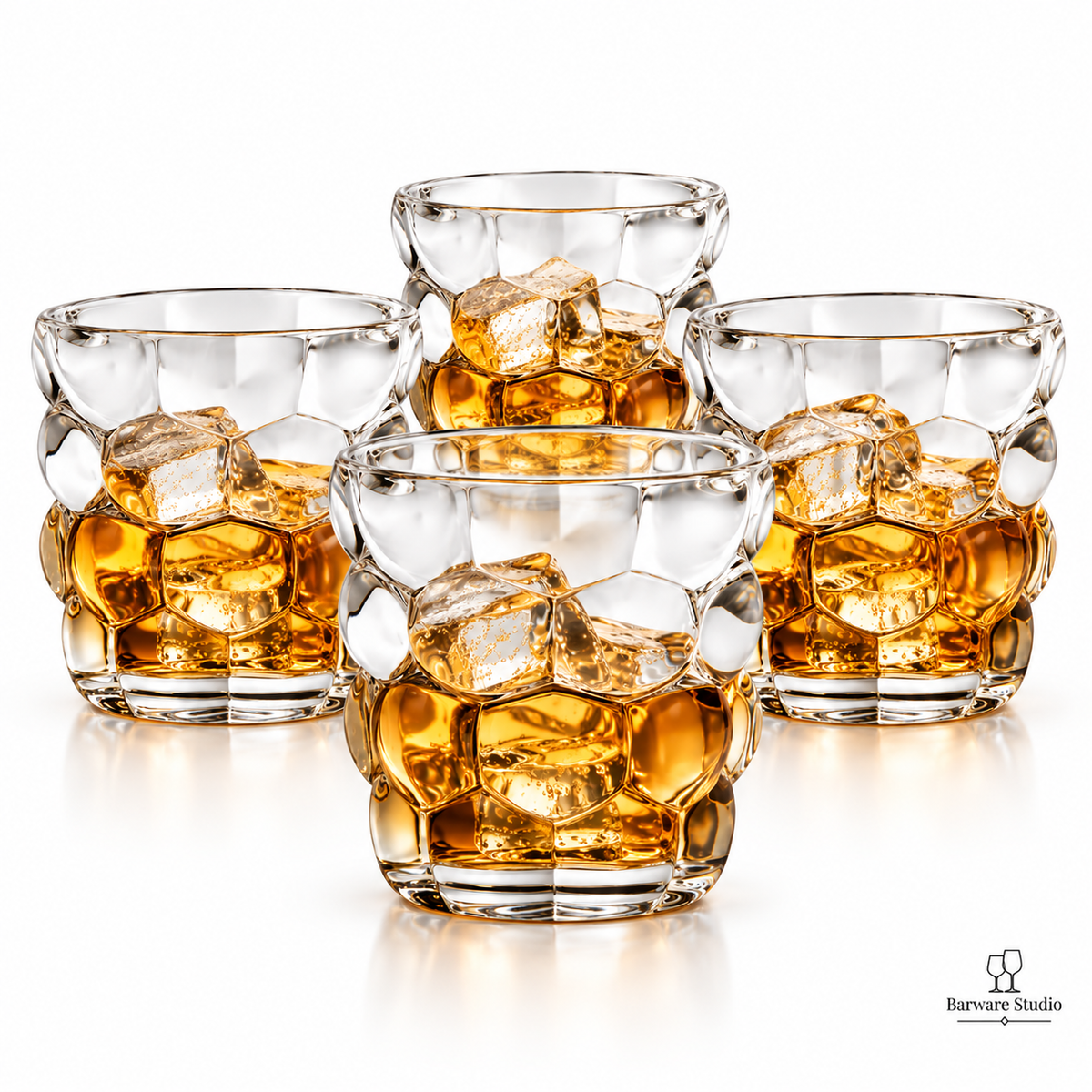NACHTMANN Bubble Whiskey Tumbler – 240 ml | Set of 4 | Made in Germany