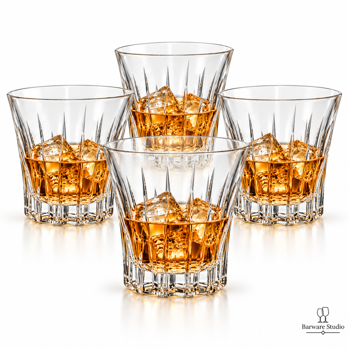 NACHTMANN Cut Crystal Whiskey Tumbler – 240 ml | Set of 4 | Made in Germany