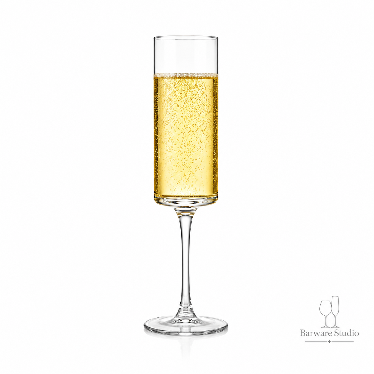 Crystal Cylindrical Champagne Flute Glass – 150ml &amp; 190ml