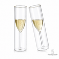 Double Wall Floating Champagne Flute Glasses – Set of 2 | 150ml