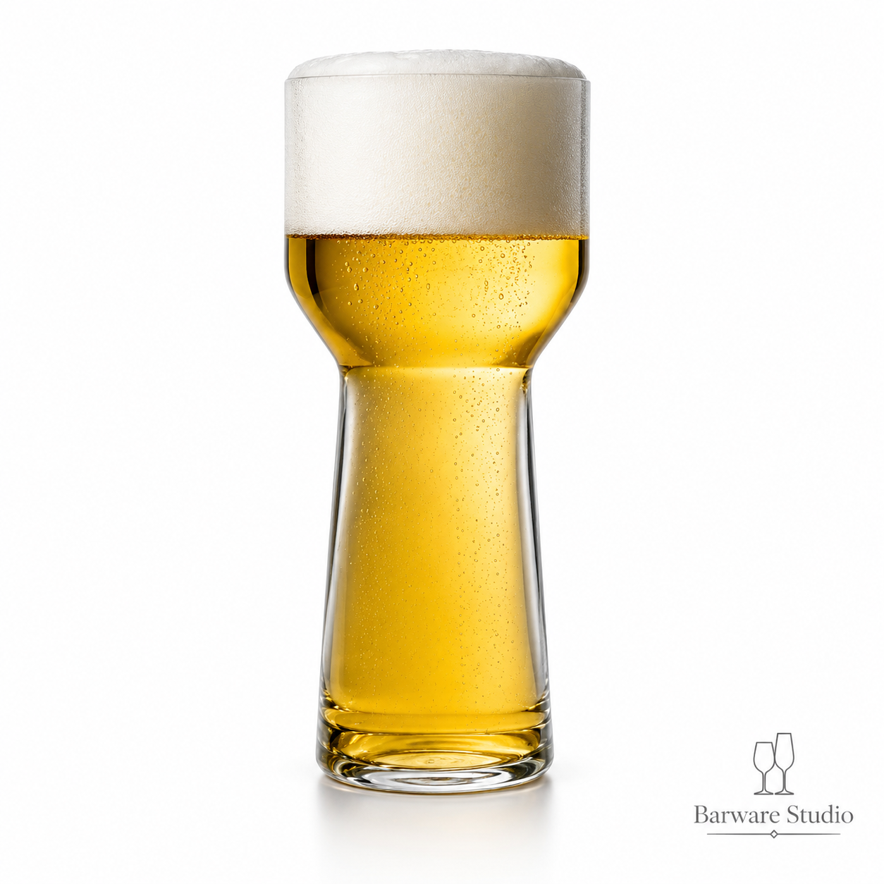Premium Crystal Beer Glass – 370ml | Modern Clear Glass | Single Piece