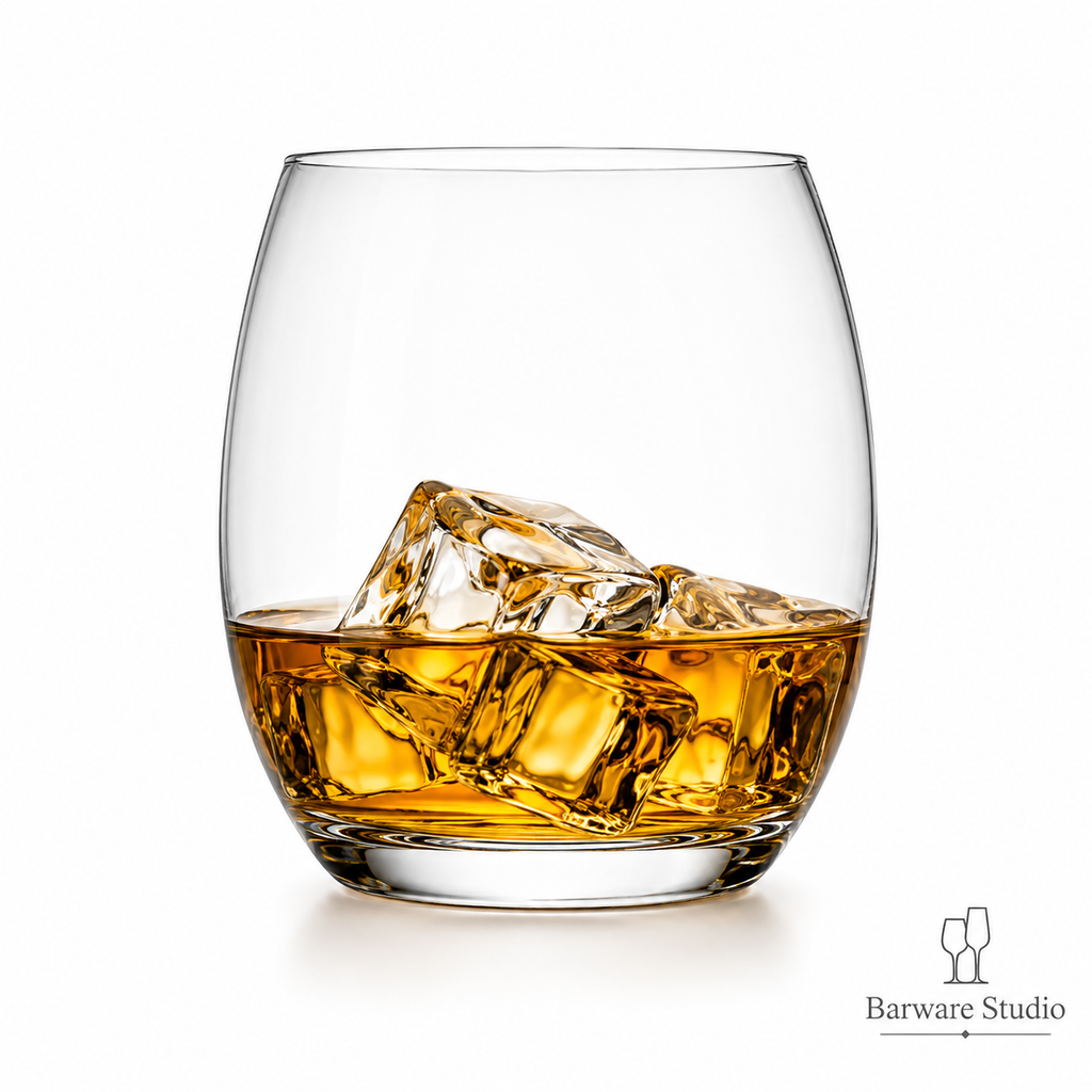 Modern Crystal Whiskey Glass Set of 6 – 480ml and 380 ml | Stemless Tumbler Glasses