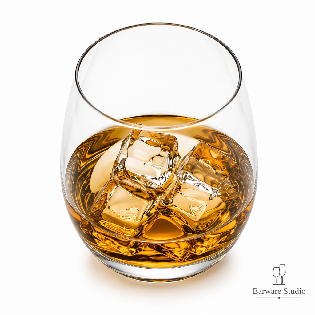 Modern Crystal Whiskey Glass Set of 6 – 480ml and 380 ml | Stemless Tumbler Glasses