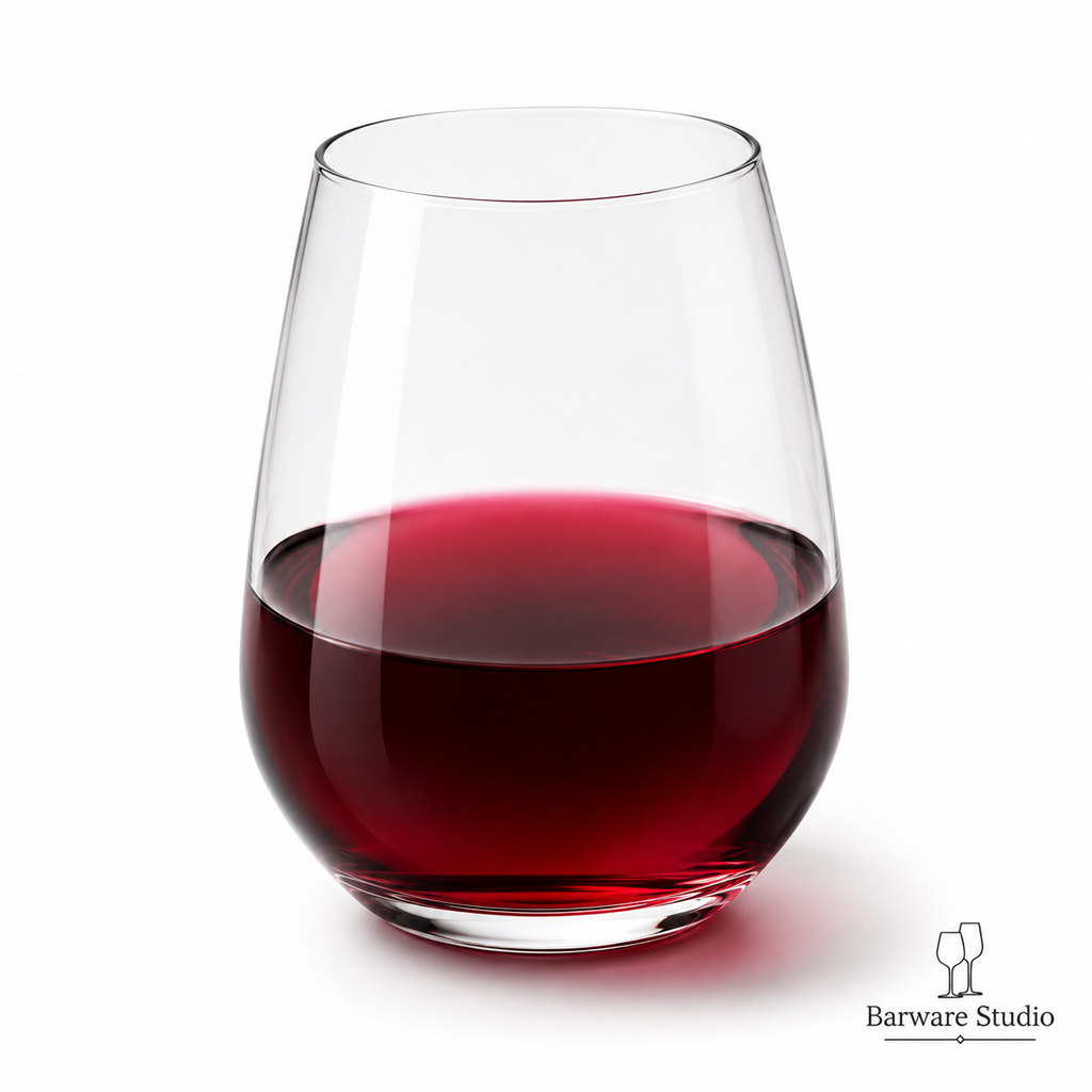 Modern Stemless Wine Glass Set of 6 – 380ml | Premium Clear Glassware