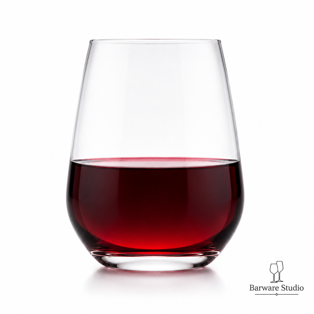 Modern Stemless Wine Glass Set of 6 – 380ml | Premium Clear Glassware