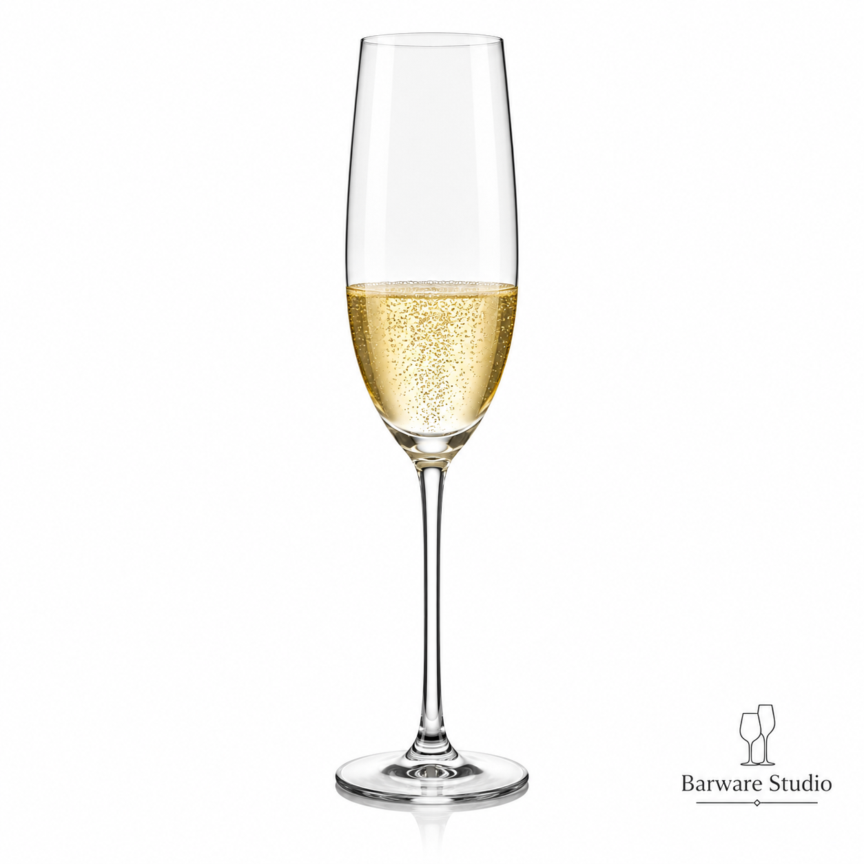 Classic Crystal Champagne Flute Glass Set of 6 – 250ml | Elegant Clear Stemware
