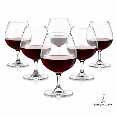 Classic Balloon Wine Glass Set of 6 – 650ml | Large Crystal-Style Stemware