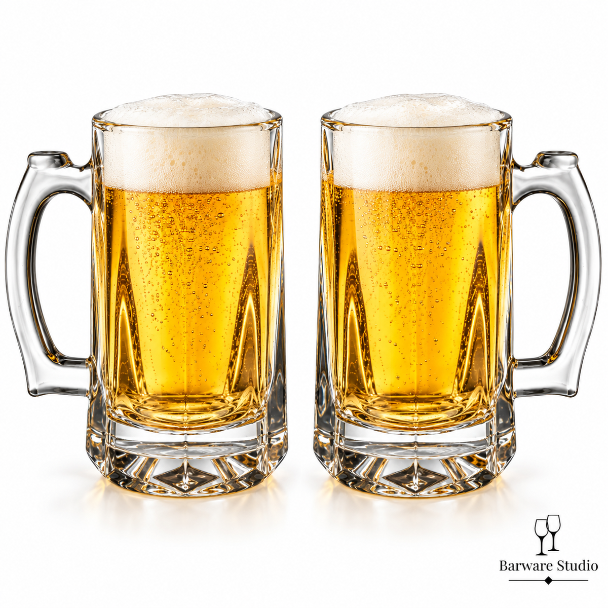 Classic Beer Mugs – 380 ML | Set of 2
