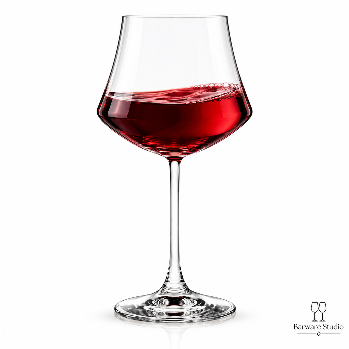 Made in Italy Modern Angular Wine Glasses – 500 ML | Set of 6