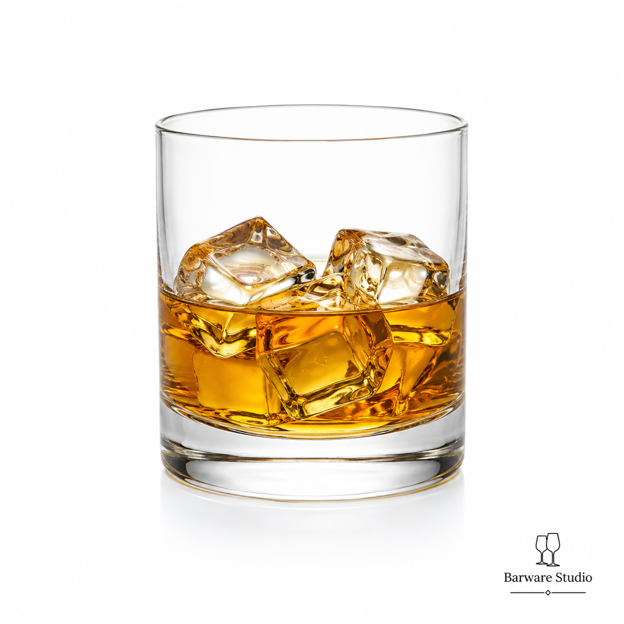 Heavy Base Whiskey Glass Set of 6 – 300ml | Premium Thick Bottom Rocks Tumblers