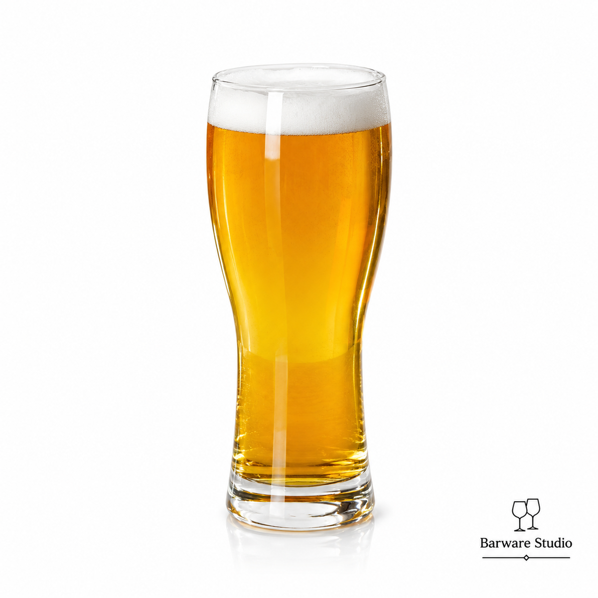 Premium Pilsner Beer Glass Set of 6 – 450ml | Tall Curved Beer Tumblers