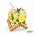 Globe Glass with Wooden Stand – Single Piece | 400ml & 650ml