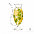 Curved Sip Glass with Pedestal Base – Single Piece | 250ml &amp; 350ml