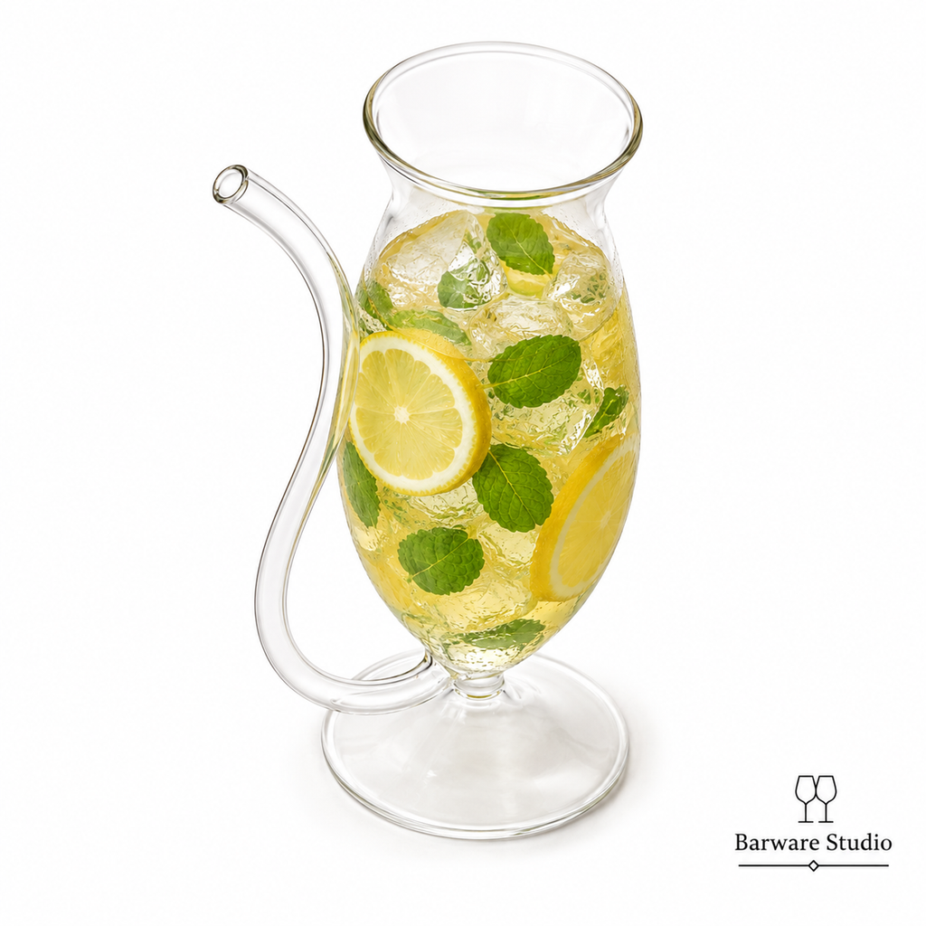Curved Sip Glass with Pedestal Base – Single Piece | 250ml &amp; 350ml