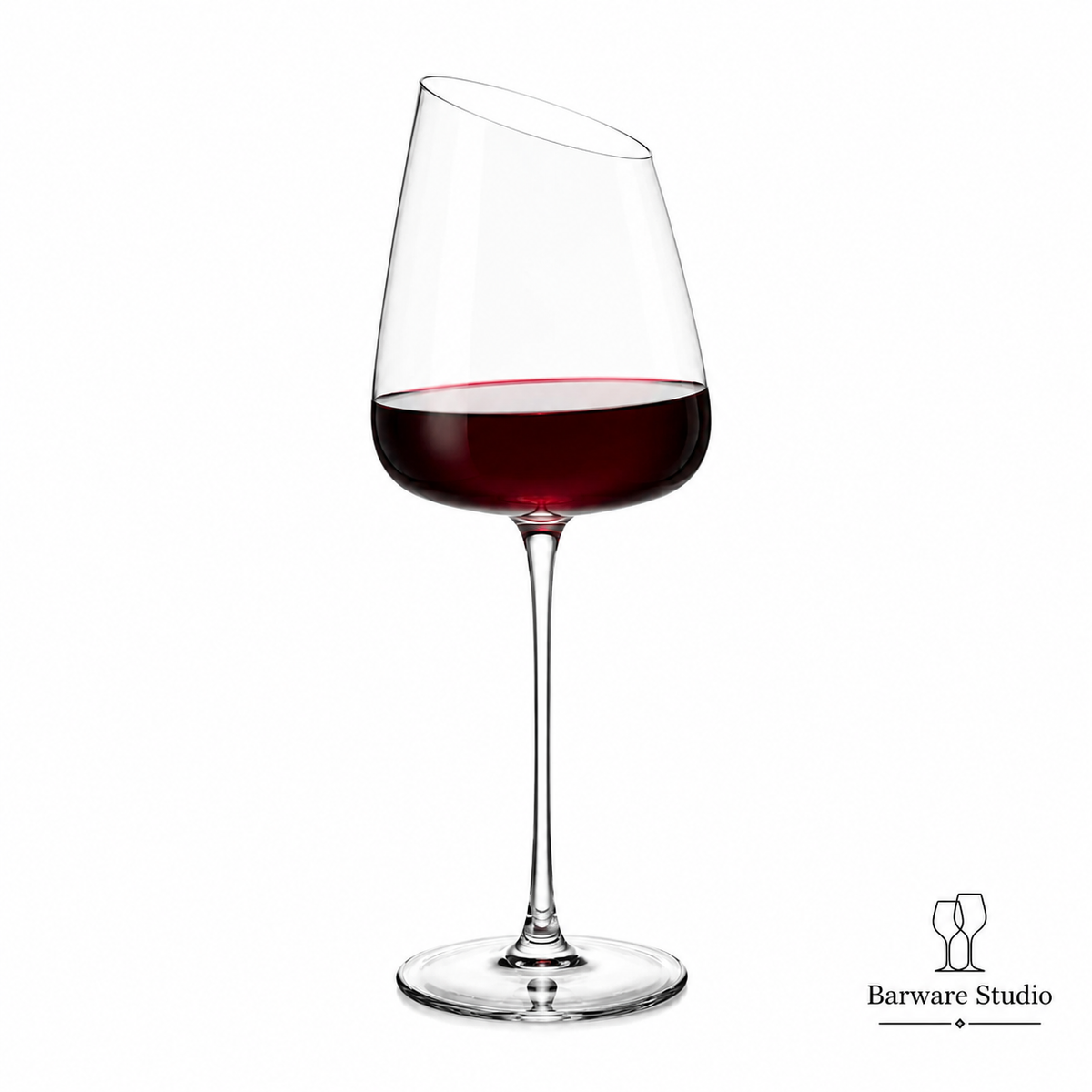 Modern Slanted Rim Wine Glass Set – 450 ml | Set of 6