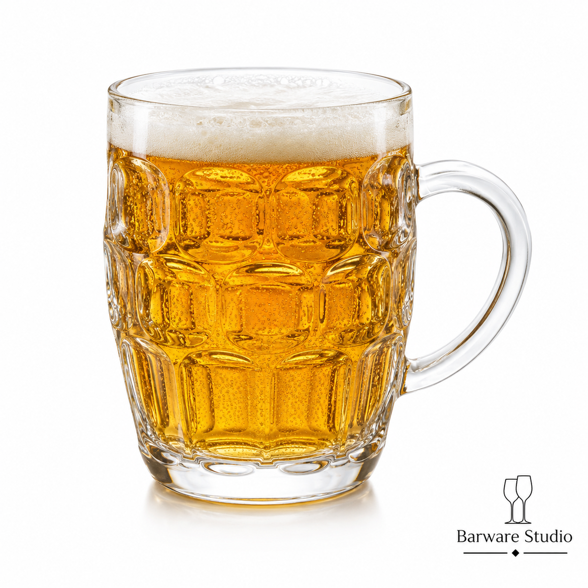 Classic Dimpled Beer Mug Set – 580 ml | Set of 2