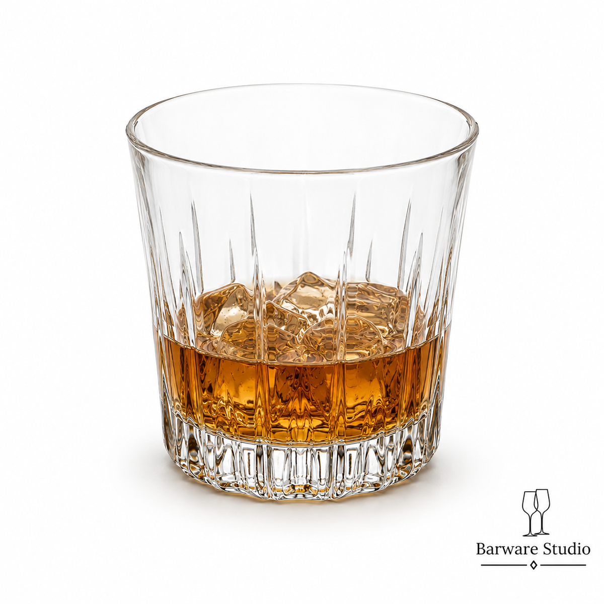 Premium Faceted Whiskey Glass Set – 400 ml | Set of 3