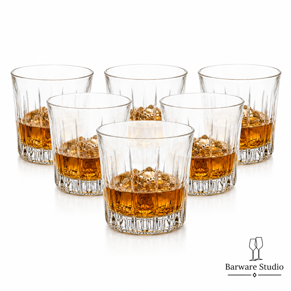Premium Faceted Whiskey Glass Set – 400 ml | Set of 3