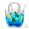 Handbag-Style Glass Mug with Straw – 600 ml | Single Piece