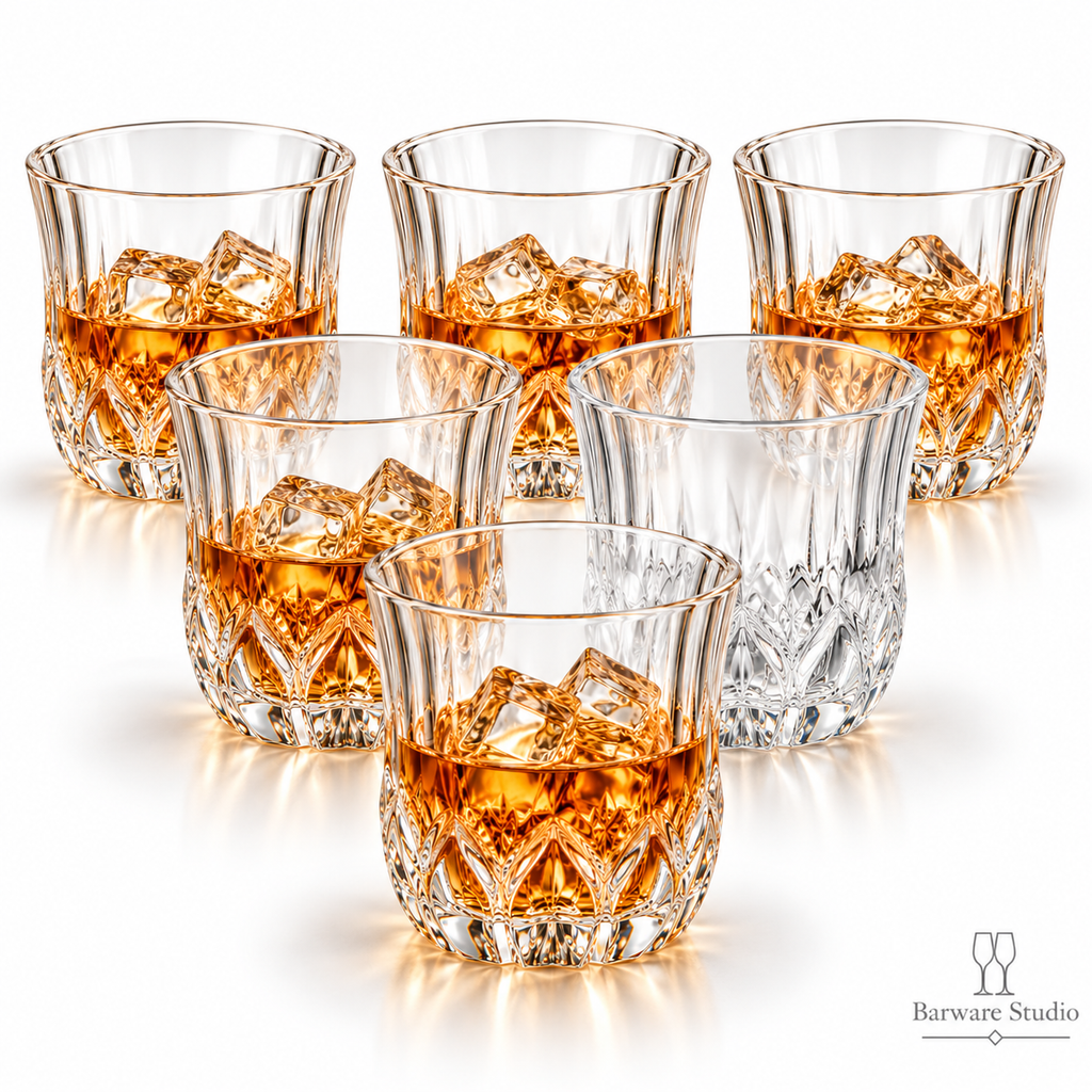 Crystal Whiskey Glasses – 355 ML, Set of 6