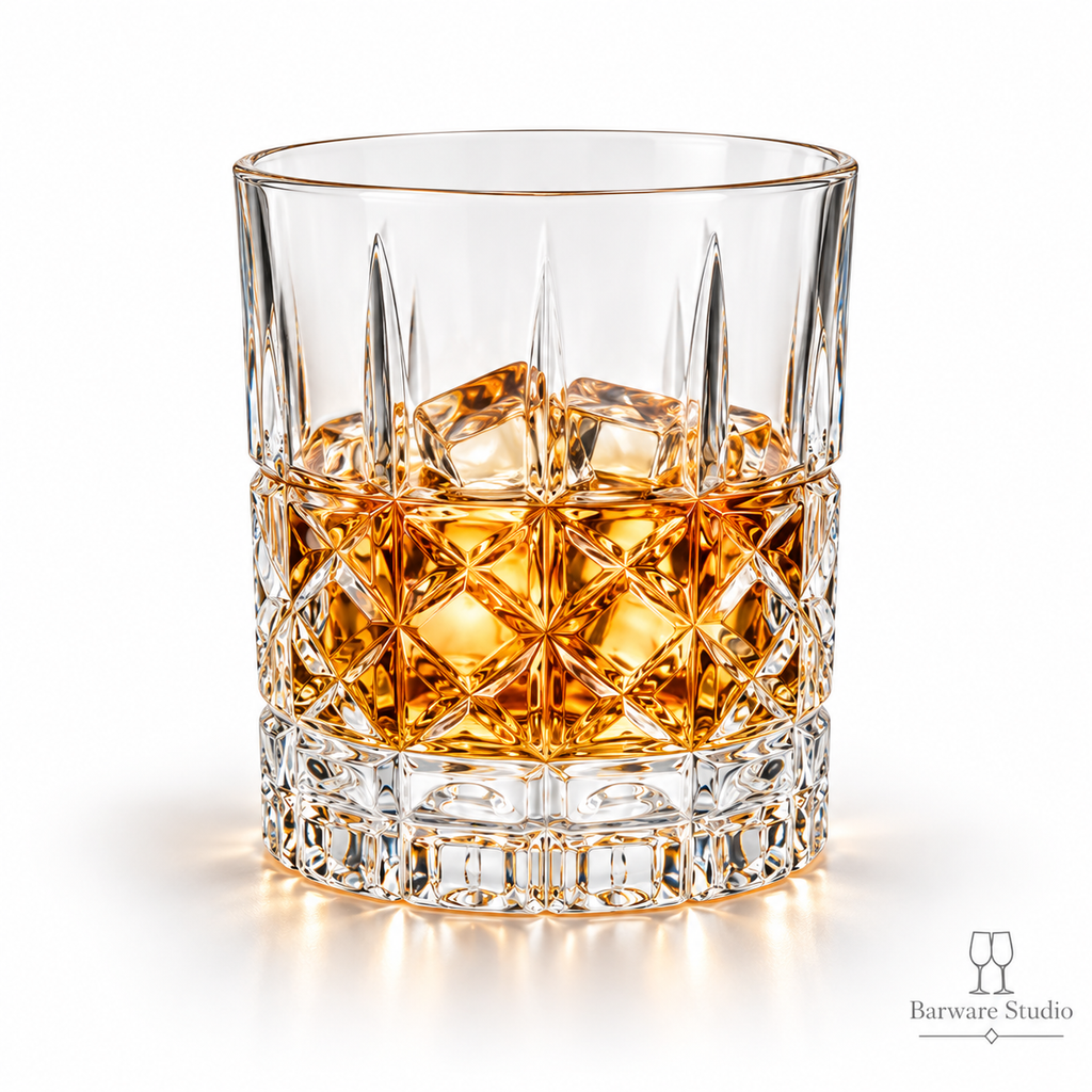 Premium Crystal Whiskey Glasses – 350 ML, Set of 6