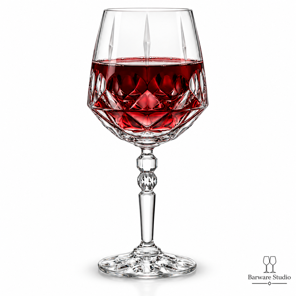 Italian Crystal Wine Glasses – 670 ML, Set of 6