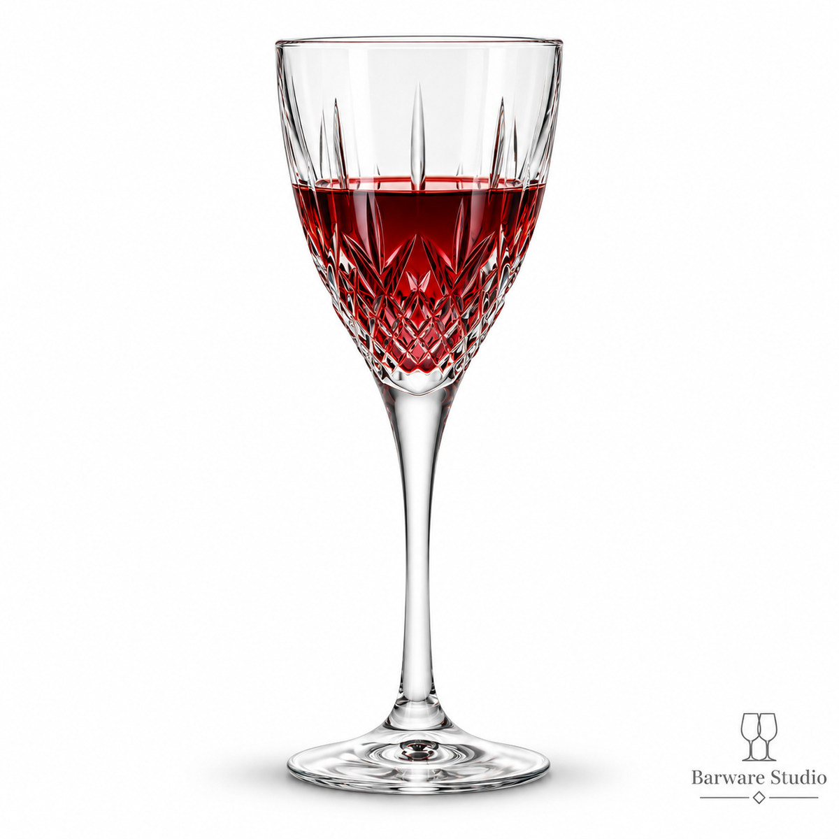 Italian Crystal Wine Glasses – 253 ML, Set of 6